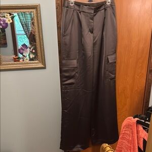 Express Dark Brown Flare Pants